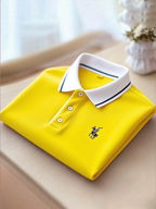 Men's Business Casual Button Short Sleeve Polo Shirt