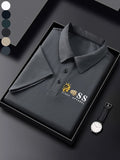 Men'S Waffle Fabric Casual Short Sleeve POLO Shirt