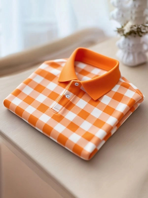 Men's Classic Business Button Short Sleeve Polo Shirt