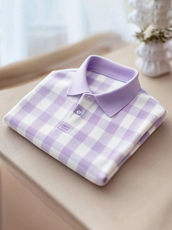 Men's Classic Business Button Short Sleeve Polo Shirt