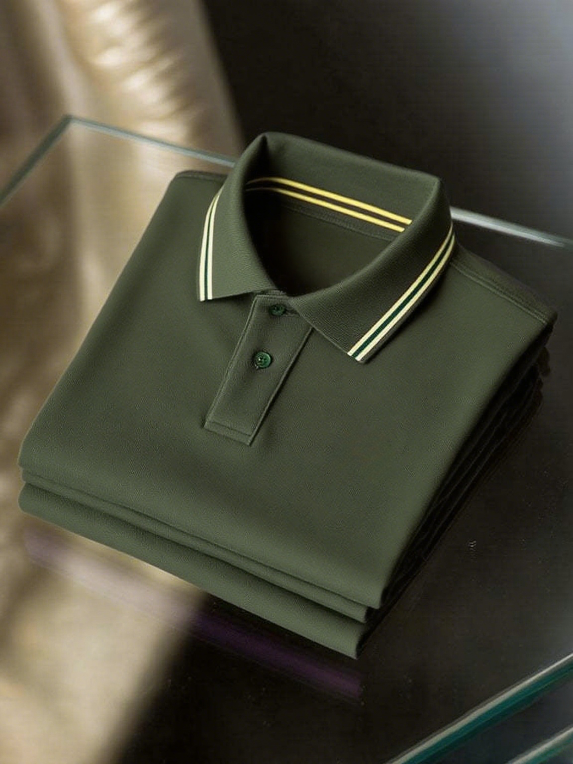 Men's Business Button-Down Short Sleeve Polo Shirt