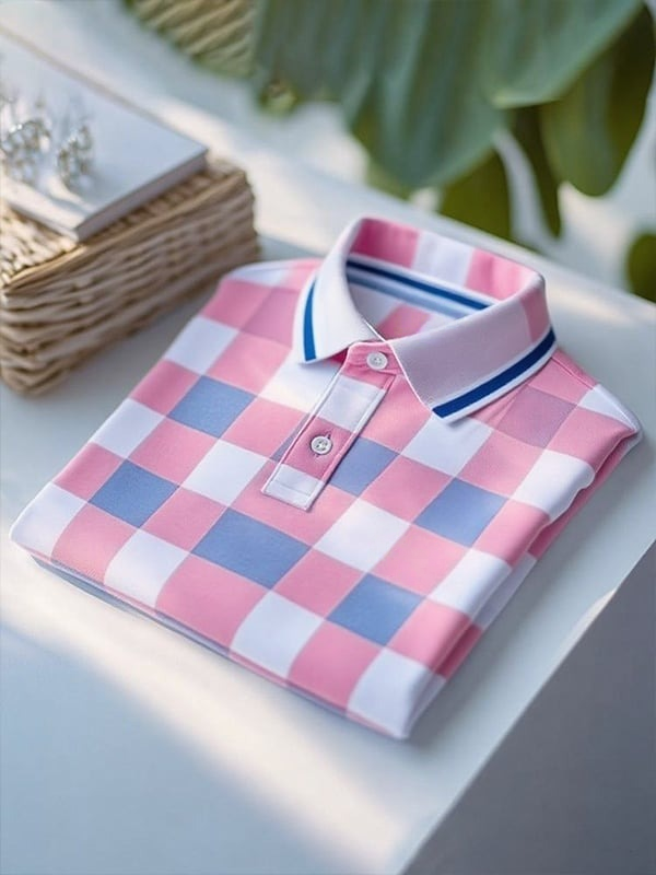 Men's Classic Business Button Short Sleeve Polo Shirt