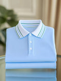 Men's Business Button-Down Short Sleeve Polo Shirt