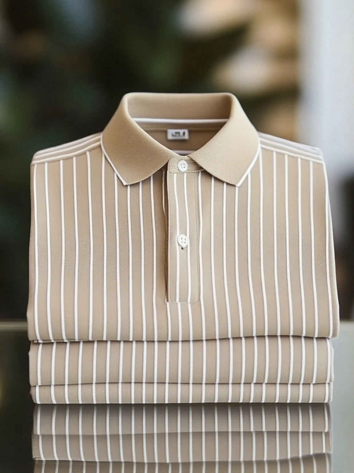 Men's Classic Business Button Short Sleeve Polo Shirt