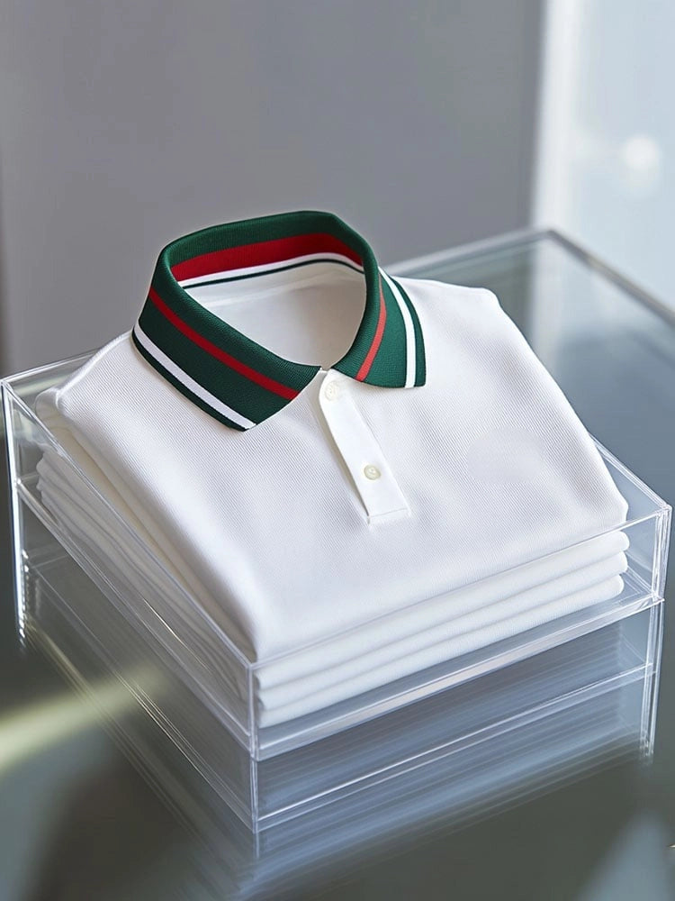 Men's Business Button-Down Short Sleeve Polo Shirt